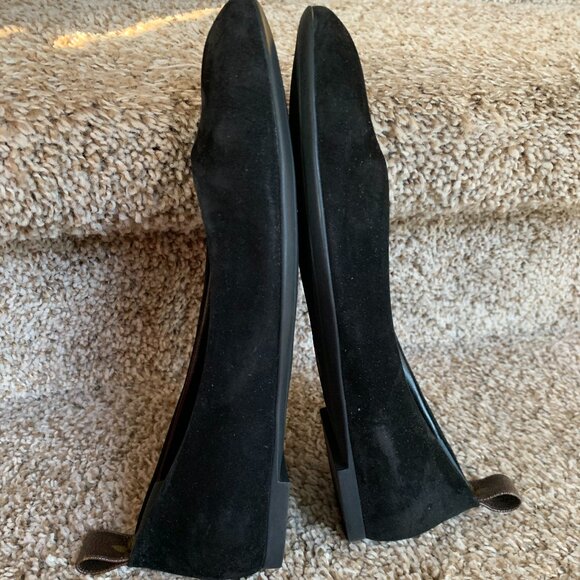 Louis Vuitton Uniform Women's Black Suede Ballerina Flats - Picture 11 of 16
